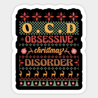 OCD Christmas Sublimation Sticker